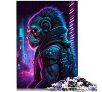Adults Puzzles 1000 Piece Jigsaws Monkey Human For Family Fun 26x38cm Fun at Home Activities Birthday Present Travel Gifts