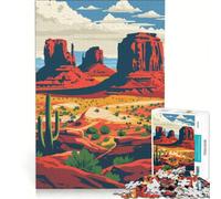 Adults Puzzles 1000 Piece Jigsaws Monument Valley Landscape Educational Games Challenging To Complete Unique Birthday And Gifts 38x26cm