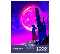 Adults Puzzles 1000 Piece Jigsaws Moonlight Pink Adult Puzzles Anti-Stress Toys Perfect Decoration Unique Gifts for Birthday And Christmas 52x38cm/1000pcs