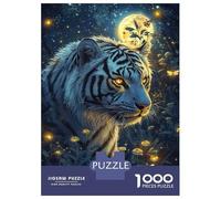 Adults Puzzles 1000 Piece Jigsaws Moonlit Tiger's Glow -4 Jigsaw for Adults Brain Teaser Game But Fun And Humorous Difficult And Challenge 38x26cm/1000pcs