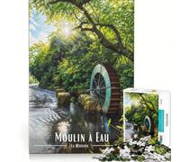 Adults Puzzles 1000 Piece Jigsaws Moulin À Eau De Saint-Paul DIY Toys For Family Fun with Fully Interlocking Randomly Shaped Pieces 38x26cm