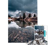 Adults Puzzles 1000 Piece Jigsaws Mountain Reflection in Still Water Jigsaw Puzzle 1000 Anti-Stress Toys But Fun And Humorous Gifts for Friends And Family (50x75cm)