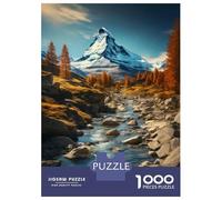 Adults Puzzles 1000 Piece Jigsaws Mountain River Landscape Adult Jigsaw Puzzle Brain Teaser Game Stress Reliever for Is Ideal As A Gift 70x50cm/1000pcs