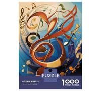 Adults Puzzles 1000 Piece Jigsaws Music Note Art Print Adult Jigsaw Brain Teaser Game But Fun And Humorous for Is Ideal As A Gift 70x50cm/1000pcs
