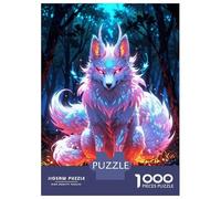 Adults Puzzles 1000 Piece Jigsaws Mystical Fox in Forest Puzzle for Adults Toy Wall Decor Presents for Women Unique Gifts for Birthday And Christmas 52x38cm/1000pcs