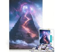 Adults Puzzles 1000 Piece Jigsaws Mystical Pyramid Pathway Educational Games Challenging To Complete Unique Birthday And Gifts 38x26cm