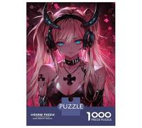 Adults Puzzles 1000 Piece Jigsaws Neon Devil Angel Puzzle for Adults Relaxing Games Enhance Memory Unique Gifts for Birthday And Christmas 52x38cm/1000pcs