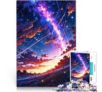 Adults Puzzles 1000 Piece Jigsaws Night Sky with Shooting Stars Lustige Spiele Geschenke für Freunde und Familie52x38cm