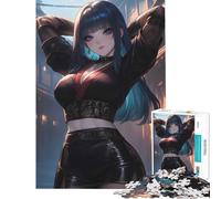 Adults Puzzles 1000 Piece Jigsaws Noir Assassin Toys Educational Games Family Games Tough Challenge Secret Santa Gifts (Size 75x50cm)