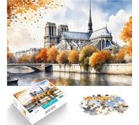 Adults Puzzles 1000 Piece Jigsaws Notre Dame de Paris Herausforderndes Spiel denn eignet sich ideal als Geschenk für die ganze Familie52x38cm