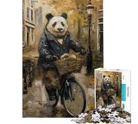 Adults Puzzles 1000 Piece Jigsaws Panda Amsterdam Bicycle Puzzle for Adults Hands-on Game For Family Fun Unique Gifts for Birthday And Christmas (Size 50x75cm)