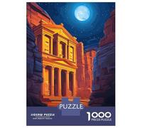Adults Puzzles 1000 Piece Jigsaws Petra, Jordan Night View Puzzle for Adults Relax Games Presents for Women for Is Ideal As A Gift 70x50cm/1000pcs