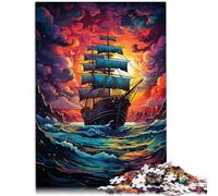 Adults Puzzles 1000 Piece Jigsaws pirate ship Puzzle Artwork 26x38cm is ideal as a gift for the whole family for teenager Age 14 Up
