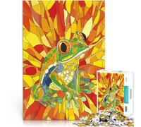 Adults Puzzles 1000 Piece Jigsaws Pop Art Frog Cubism Style Lernspiele Wanddekoration Einzigartige Geburtstags- und Weihnachtsgeschenke38x26cm