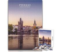 Adults Puzzles 1000 Piece Jigsaws Prague Unique Challenge Game Family Activities Gifts Ideas Size 38x52cm