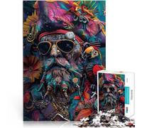 Adults Puzzles 1000 Piece Jigsaws Psychedelic Pirate for Educational Game Challenge Toy Home Decoration Toys 26x38cm