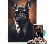 Adults Puzzles 1000 Piece Jigsaws Pug Dog Gangstar Educational Games Challenging To Complete Unique Birthday And Gifts 38x26cm