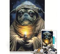 Adults Puzzles 1000 Piece Jigsaws Pug Monk Educational Games Challenging To Complete Unique Birthday And Gifts 38x26cm