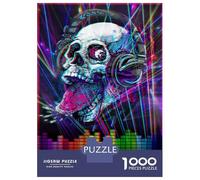 Adults Puzzles 1000 Piece Jigsaws Rad Raspberry Music Skull Puzzles for Adults Family Games Home Decoration for Is Ideal As A Gift 38x26cm/1000pcs
