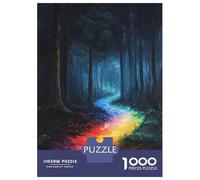 Adults Puzzles 1000 Piece Jigsaws Rainbow Path in Forest Jigsaw for Adults Anti-Stress Toys Enhance Memory Difficult And Challenge 52x38cm/1000pcs