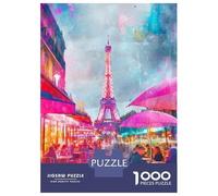Adults Puzzles 1000 Piece Jigsaws Rainy Day Paris Eiffel Tower Puzzle for Adults Relax Games Presents for Women for Is Ideal As A Gift 52x38cm/1000pcs
