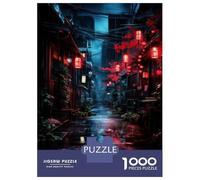 Adults Puzzles 1000 Piece Jigsaws Rainy Night Lanterns Street Adult Jigsaw Brain Teaser Game But Fun And Humorous for Is Ideal As A Gift 38x26cm/1000pcs