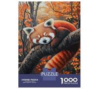 Adults Puzzles 1000 Piece Jigsaws Red Panda in Autumn Forest Puzzle for Adults Relaxing Games Enhance Memory Unique Gifts for Birthday And Christmas 38x26cm/1000pcs
