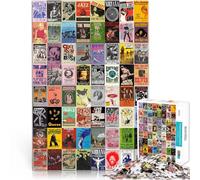 Adults Puzzles 1000 Piece Jigsaws Retro graffiti collage game 26x38cm for is ideal as a gift for the whole family for and Age 14 Years Up