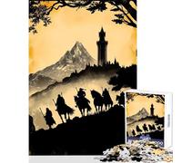 Adults Puzzles 1000 Piece Jigsaws Riders to The Tower Anti-Stress Toys Great Gift Brain Teaser Game Decompressing Intellectual Size 50x75cm