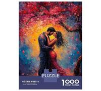 Adults Puzzles 1000 Piece Jigsaws Romantic Couple Under Tree Jigsaw Puzzle Anti-Stress Toys A Work of Art Unique Gifts for Birthday And Christmas 38x26cm/1000pcs