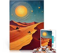 Adults Puzzles 1000 Piece Jigsaws Sahara Desert 鈥fEndless Dunes of Gold Mustermontage tolles Geschenk52x38cm