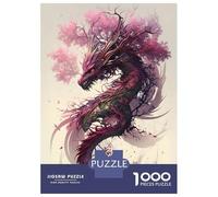 Adults Puzzles 1000 Piece Jigsaws Sakura Dragon Jigsaw for Adults Brain Teaser Game But Fun And Humorous Difficult And Challenge 52x38cm/1000pcs