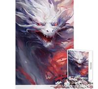 Adults Puzzles 1000 Piece Jigsaws Sakura Dragon Watercolor Jigsaws for Adults Puzzle Pattern Assembly Challenging To Complete Beautiful Design Game (38x26cm)