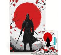 Adults Puzzles 1000 Piece Jigsaws Samurai Warrior with Rising Sun Educational Games Challenging To Complete Unique Birthday And Gifts 38x52cm