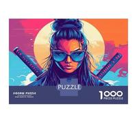 Adults Puzzles 1000 Piece Jigsaws Samurai Woman Art Print-1 Jigsaws for Adults Toy Wall Decor Difficult Challenge Difficult And Challenge 70x50cm/1000pcs