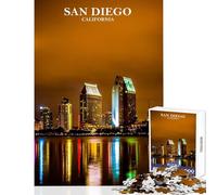 Adults Puzzles 1000 Piece Jigsaws San Diego California DIY Toys Art Work Gift for Educational Game Improving Love between Couples Size 50x75cm