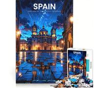 Adults Puzzles 1000 Piece Jigsaws Santiago De Compostela Cathedral, Hands-on Game, Fun Activities at Home, Great Gift for Gaming 50x75cm