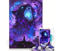 Adults Puzzles 1000 Piece Jigsaws Screaming Galaxy Cat Educational Games Challenging To Complete Unique Birthday And Gifts 38x26cm