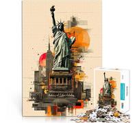 Adults Puzzles 1000 Piece Jigsaws Sculpture Liberty USA Stressabbau-Spielzeug Einzigartige Wohndekoration und Geschenke52x38cm