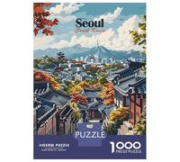 Adults Puzzles 1000 Piece Jigsaws Seoul Cityscape Jigsaws for Adults Toy Wall Decor Difficult Challenge Difficult And Challenge 70x50cm/1000pcs