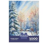 Adults Puzzles 1000 Piece Jigsaws Snowy Hamlet Puzzle for Adults Toy Wall Decor Presents for Women Unique Gifts for Birthday And Christmas 38x26cm/1000pcs