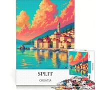 Adults Puzzles 1000 Piece Jigsaws Split Harbor Sunset, Hands-on Game, Fun Activities at Home, Great Gift for Gaming 50x75cm