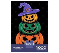 Adults Puzzles 1000 Piece Jigsaws Stacked Jack-o-Lanterns Puzzles for Adults Family Games Home Decoration for Is Ideal As A Gift 38x26cm/1000pcs