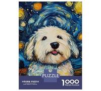 Adults Puzzles 1000 Piece Jigsaws Starry Doggy Night Puzzle for Adults Relaxing Games Enhance Memory Unique Gifts for Birthday And Christmas 52x38cm/1000pcs