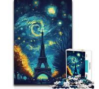 Adults Puzzles 1000 Piece Jigsaws Starry Night Paris Educational Family Game Analysis And Logic Anti-Stress Toys 38x52cm(1000pcs)
