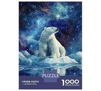 Adults Puzzles 1000 Piece Jigsaws Starry Polar Bear -3 Puzzle for Adults Relaxing Games Enhance Memory Unique Gifts for Birthday And Christmas 38x26cm/1000pcs