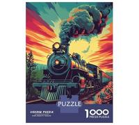 Adults Puzzles 1000 Piece Jigsaws Steam Train Journey -3 Puzzle for Adults Toy Wall Decor Presents for Women Unique Gifts for Birthday And Christmas 38x26cm/1000pcs