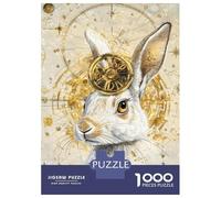 Adults Puzzles 1000 Piece Jigsaws Steampunk Rabbit Puzzle for Adults Toy Wall Decor Presents for Women Unique Gifts for Birthday And Christmas 70x50cm/1000pcs