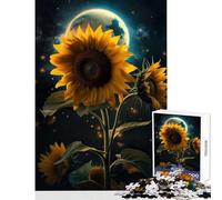 Adults Puzzles 1000 Piece Jigsaws Sunflower Earth Space Jigsaws for Adults Puzzle Hand Speed Race Every Piece Is Unique - Learning Educational Toys (50x75cm)