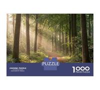 Adults Puzzles 1000 Piece Jigsaws Sunlit Forest Path Adult Puzzles Anti-Stress Toys Perfect Decoration Unique Gifts for Birthday And Christmas 38x26cm/1000pcs